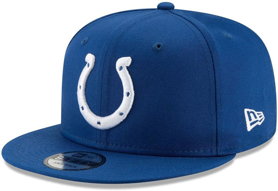 Picture of New Era NFL 9FIFTY Team Color Adjustable Snapback Hat Cap - One Size (US, Alpha, One Size, Indianapolis Colts - Blue)