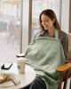 Picture of Blissful Diary Muslin Nursing Cover for Breastfeeding, Breathable Breastfeeding Cover up with Arch Neckline for Women, Nursing Apron(Sage Green)