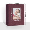 Picture of Vienrose Small Photo Album 4x6 holds 100 Photos 2 Pack, Mini Baby Photo Album Linen Cover for Gifts Wedding Family, Purple
