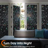 Picture of rabbitgoo Window Privacy Film, Rainbow Window Cling, 3D Decorative Window Vinyl, Stained Glass Window Film Sun Blocking, Blackout Window Cling for Room Darkening Day Sleep, Black, 17.5 x 118.1 inches