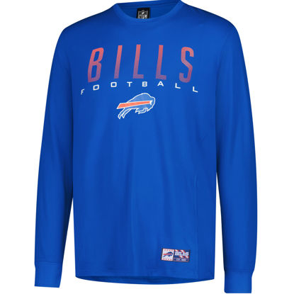 Picture of Ultra Game NFL Men's Active Quick Dry Long Sleeve T-Shirt, Buffalo Bills, Team Color, Medium