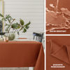 Picture of Biscaynebay Fall Tablecloth Textured Fabric Square Tablecloths 60x60 Inch, Rust Thanksgiving Autumn Harvest Water Resistant Fabric Tablecloths for Kitchen, Dining, Wedding, PartiesMachine Washable