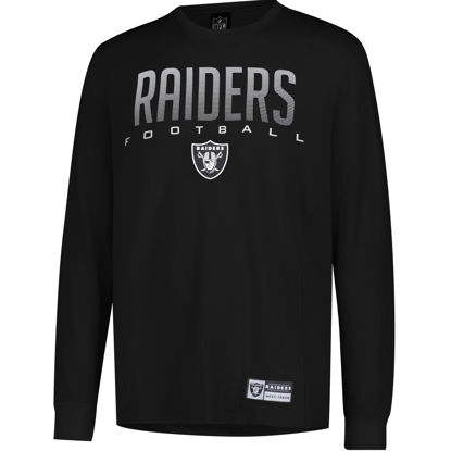 Picture of Ultra Game NFL Men's Active Quick Dry Long Sleeve T-Shirt, Las Vegas Raiders, Team Color, Small