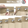 Picture of YellyHommy No Hook Shower Curtain with Snap in Liner Set Less Time Waffle Shower Curtain for Bathroom (Beige, 81" L x 72" W)