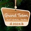 Picture of Wood National Park Ornaments, Grand Teton Park Ornament, USA National Park Gifts for Travelers, Adventurers, Christmas National Parks Decor for Christmas Tree, 2024 Keepsake, Gifts for Hiking Lovers