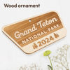 Picture of Wood National Park Ornaments, Grand Teton Park Ornament, USA National Park Gifts for Travelers, Adventurers, Christmas National Parks Decor for Christmas Tree, 2024 Keepsake, Gifts for Hiking Lovers