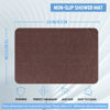 Picture of Hargiis Non-Slip Bathtub Mat, Anti Slip Shower Mat, Fast Drying Bathtub Mats, Foot Scrubber Mat, Anti Slip Mat for Tub, Floor, Bathroom, Kitchen, Home, Hotel (Brown 24"×16")