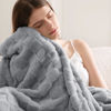 Picture of Bedsure Silver Grey Fleece Blanket for Couch - Super Soft Cozy Twin Blankets for Women, Cute Small Throws for Girls, 60x80 Inches