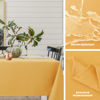 Picture of Biscaynebay Fall Tablecloth Textured Fabric 70x120 Inch Rectangular, Fall Gold Thanksgiving Autumn Harvest Water Resistant Fabric Tablecloths for Kitchen, Dining, Wedding, Parties Machine Washable