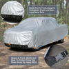 Picture of Kayme 6 Layers Truck Cover Waterproof All Weather, Heavy Duty Outdoor Pickup Cover Sun Rain Uv Protection, Universal Fit (Length Up to 220 inch) M+.Sliver