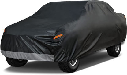 Picture of Kayme 7 Layers Truck Cover Waterproof All Weather, Heavy Duty Outdoor Pickup Cover Sun Uv Rain Protection, Universal Fit (Length Up to 240 inch) XL+.Black