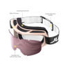 Picture of Juli Ski Goggle/Snow Snowboard Goggles for Men, Women & Youth - 100% UV Protection Anti-Fog Dual Lens(Matte Pink Frame Orange Len)