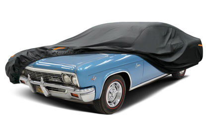 Picture of Kayme Car Cover Waterproof All Weather for Large Sedan,Outdoor Cover Fit for Ford Crown Victoria, Cadillac DTS, Grand Marquis, Lincoln Continental Town Car, Chevy Impala Caprice (209 to 218 inch)