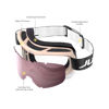 Picture of Juli Ski Goggle/Snow Snowboard Goggles for Men, Women & Youth - 100% UV Protection Anti-Fog Dual Lens(Pink Frame Orange Len)