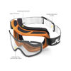 Picture of Juli Ski Goggle/Snow Snowboard Goggles for Men, Women & Youth - 100% UV Protection Anti-Fog Dual Lens(Orange Frame Silver Len)