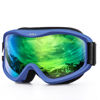 Picture of Juli Ski Goggle/Snow Snowboard Goggles for Men, Women & Youth - 100% UV Protection Anti-Fog Dual Lens(Blue Frame Green Len)