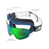 Picture of Juli Ski Goggle/Snow Snowboard Goggles for Men, Women & Youth - 100% UV Protection Anti-Fog Dual Lens(Blue Frame Green Len)