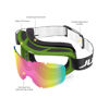 Picture of Juli Ski Goggle/Snow Snowboard Goggles for Men, Women & Youth - 100% UV Protection Anti-Fog Dual Lens(Green Frame Revo Pink Len)