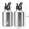 Picture of BJPKPK Insulated Water Bottles with Straw Lid,50oz Large Water Bottle,Stainless Steel Vacuum Water Bottle,Hot & Cold Insulated Water Bottles with 3 Lids and Paracord Handle,Stainless Steel