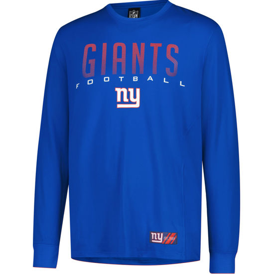 Picture of Ultra Game NFL Men's Active Quick Dry Long Sleeve T-Shirt, New York Giants, Team Color, Medium