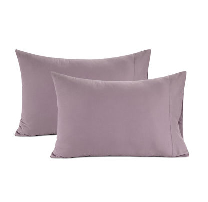 Picture of LANE LINEN 100% Organic Cotton Pillow Cases - King Size, Ultra Soft and Crisp, Cool Percale Pillow Covers, Sleeping Pillow Covers, Set of 2 - Lilac
