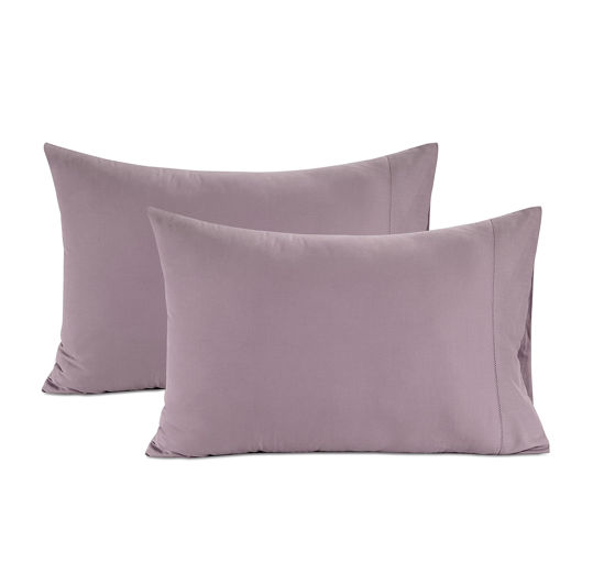 Picture of LANE LINEN 100% Organic Cotton Pillow Cases - King Size, Ultra Soft and Crisp, Cool Percale Pillow Covers, Sleeping Pillow Covers, Set of 2 - Lilac