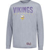 Picture of Ultra Game NFL Official Adults Super Soft Game Day Long Sleeve T-Shirt - Unisex, Minnesota Vikings, Heather Gray, Small