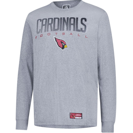 Picture of Ultra Game NFL Official Adults Super Soft Game Day Long Sleeve T-Shirt - Unisex, Arizona Cardinals, Heather Gray, Small