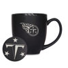 Picture of Rico Industries NFL Football Tennessee Titans Main 15oz Laser Engraved Matte Black Ceramic Bistro Mug - For Hot or Cold Drinks