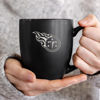 Picture of Rico Industries NFL Football Tennessee Titans Main 15oz Laser Engraved Matte Black Ceramic Bistro Mug - For Hot or Cold Drinks