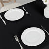 Picture of Veblandy Rectangle Tablecloth Waterproof 52x70 inch Linen Textured Table Cloth Stain and Wrinkle Resistant Washable, Decorative Fabric Table Cover for Dining, Party and Camping, Black