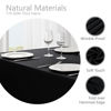 Picture of Veblandy Rectangle Tablecloth Waterproof 52x70 inch Linen Textured Table Cloth Stain and Wrinkle Resistant Washable, Decorative Fabric Table Cover for Dining, Party and Camping, Black