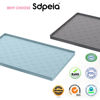 Picture of Sdpeia Under Sink Mat for Bathroom NEW Starry Mat Waterproof Shelf Liner 22 x 19 in Cabinet Liner for Kitchen Protects Cabinet from Leaks Flexible Drip Tray(Cyan Blue)