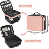 Picture of MATEIN Cord Organizer Case with Adjustable Divider, DJ Cable File Bag for DJ Gear, Sound Instrument and Music Equipment Accessories, Shockproof Portable Double Layer Cord Bags, Pink