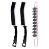 Picture of Crevice Cleaning Brush Hard Bristle Grout Cleaner Brush Scrub Brush Toilet Brush Cleaning Tools Cleaning Supplies for Household Use Bathroom Kitchen 3 Pcs (Black&Pink)