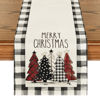 Picture of Artoid Mode Waterclor Buffalo Plaid Christmas Trees Merry Xmas Table Runner, Seasonal Winter Holiday Kitchen Dining Table Decoration for Indoor Outdoor Home Party Decor 13 x 48 Inch