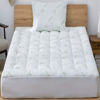 Picture of Ultra Soft King Size Mattress Topper - Viscose Made from Bamboo Pillow Top Mattress Pad for Back Pain Relief - Naturally Cooling for Hot Sleepers, Green