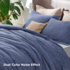 Picture of Bedsure Queen Comforter Set - Infinity Blue Soft Bedding for All Seasons, Cationic Dyed Bed Set, 3 Pieces, 1 Queen Size Comforter (90"x90") and 2 Pillow Shams (20"x26"+2")