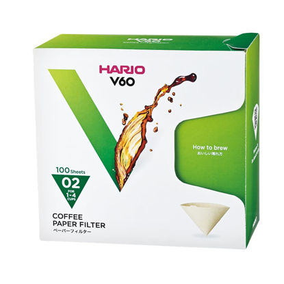 Picture of Hario V60 Paper Coffee Filter, Size 02, Natural, 100ct Box