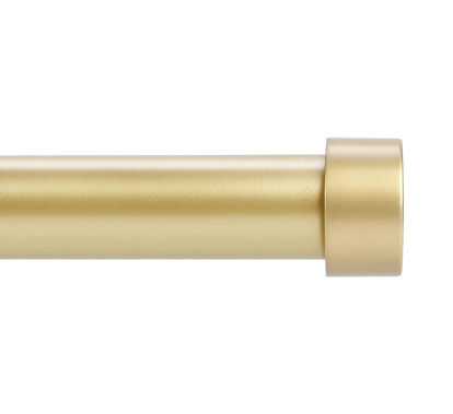 Picture of VOIIY Gold Curtain Rods for Windows 66 to 120 Inch(5.5-10 Feet),1" Diameter Drapery Rods with Modern Style End Cap Finials,Size:36-120 Inch