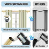 Picture of VOIIY Gold Curtain Rods for Windows 66 to 120 Inch(5.5-10 Feet),1" Diameter Drapery Rods with Modern Style End Cap Finials,Size:36-120 Inch