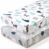 Picture of BROLEX Baby Fitted Crib Sheets: Kid Crib Sheets - Set of 2 for Toddler Standard Size Crib Mattress for Boys and Girls - Jersey Knit Crib Bed Sheets Space Planet