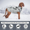 Picture of FUAMEY Dog Winter Jacket,Dog Cold Weather Coats Paded Dog Vest with Harness Built in Pet Warm Clothes Dog Apparel with Back Zipper Dog Water Resistant Coat for Small Medium Large Dogs Grey Camo XL