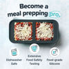 Picture of Souper Cubes 2 Cup Silicone Freezer Molds With Lids - Easy Meal Prep Container - Silicone Freezer Trays With Lid for Food, Stocks and More, Silicone Soup Freezer Molds - Charcoal - 2-Pack
