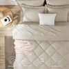 Picture of CozyLux Full Comforter Set with Sheets 7 Pieces Bed in a Bag Oatmeal All Season Bedding Sets with Comforter, Pillow Shams, Flat Sheet, Fitted Sheet and Pillowcases