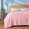 Picture of NEWCOSPLAY Super Soft King Blanket Pink Premium Silky Flannel Fleece Leaves Pattern Lightweight Bed Blanket All Season Use (Pink, King(90"x110"))