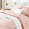 Picture of CozyLux Full Comforter Set with Sheets 7 Pieces Bed in a Bag Blush Pink All Season Bedding Sets with Comforter, Pillow Shams, Flat Sheet, Fitted Sheet and Pillowcases