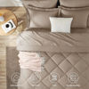 Picture of CozyLux King Comforter Set with Sheets 7 Pieces Bed in a Bag Khaki All Season Bedding Sets with Comforter, Pillow Shams, Flat Sheet, Fitted Sheet and Pillowcases