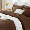 Picture of CozyLux Full Comforter Set with Sheets 7 Pieces Bed in a Bag Brown All Season Bedding Sets with Comforter, Pillow Shams, Flat Sheet, Fitted Sheet and Pillowcases