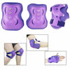 Picture of Kids/Youth Knee Pad Elbow Pads Guards Protective Gear Set for Roller Skates Cycling BMX Bike Skateboard Inline Skatings Scooter Riding Sports (Purple, Small (3-8 years))